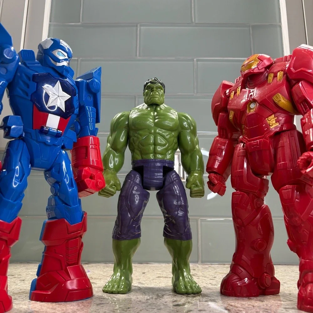 Marvel Avengers Action Figures Hulk Captain America Iron Man Hulkbuster Toys 1'0